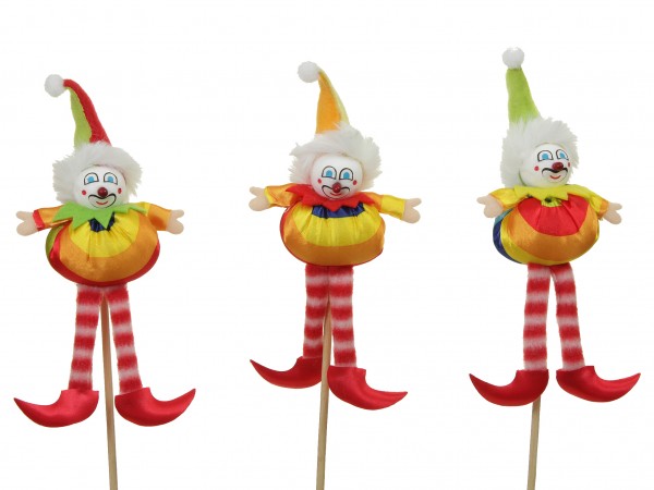 Beistecker Clowns mix 11cm 25cm á 6 St.